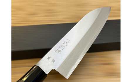 極上 安来青鋼1号 三徳万能包丁 親子ねこ<和風レトロモダン> 木製ハンドル