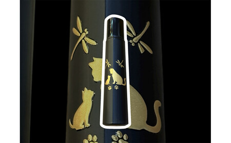 極上 安来青鋼1号 三徳万能包丁 親子ねこ<和風レトロモダン> 木製ハンドル