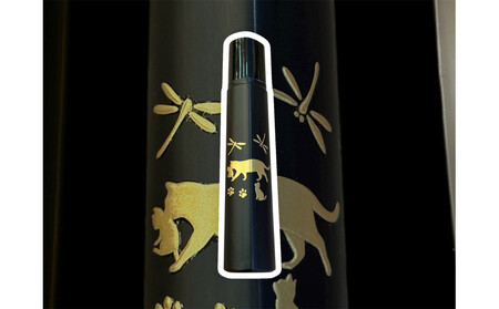 極上 安来青鋼1号 三徳万能包丁 子連れ猫<和風レトロモダン> 木製ハンドル