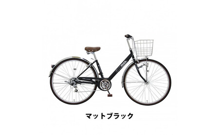 完成品でお届け!  自転車 mos 27インチ 【マットブラック】 通勤 おしゃれ 通学 高校生 シマノ6段変速 オートライト 低床フレーム 安全基準BAA適合車 モース 大阪府 堺市 完全組立 整備済発送