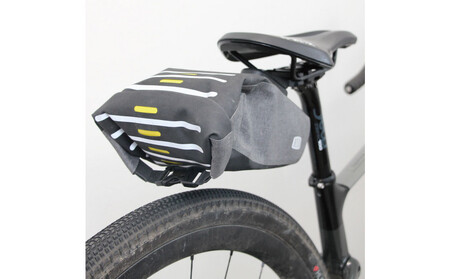 OsmaR250 防水サドルバッグスモール  グレー/ブラック