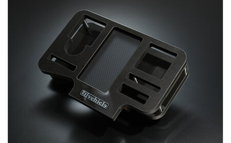 【トヨタ 200系ハイエース用】ドリンク&スマホホルダー　マホガニー