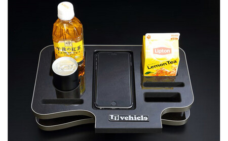 【トヨタ 200系ハイエース用】ドリンク&スマホホルダー　マホガニー