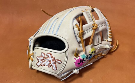 大得価安い誠グローブ　高校野球対応　刺繍ラベル(店舗ロゴ刺繍入り)　硬式用オールラウンド型 グローブ