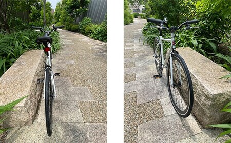 自転車 POSTINO シングルスピードバイク 700×28C ホワイト×ブラック