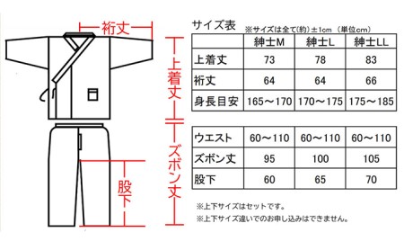 和ざらしガーゼ（綿100％）のルーム（ホーム）ウエア【紺】伝統の