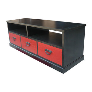 ローボード 大阪泉州桐たんす伝統工芸士作 赤黒ツートン TVボード 初音の家具 テレビ台 テレビボード 木製 木 桐 チェスト たんす 桐たんす 収納 日本製 完成品 インテリア 家具 収納家具 伝統工芸 伝統工芸品 工芸 工芸品 大阪 大阪府 岸和田市