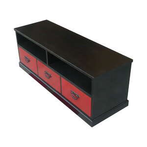 ローボード 大阪泉州桐たんす伝統工芸士作 赤黒ツートン TVボード 初音の家具 テレビ台 テレビボード 木製 木 桐 チェスト たんす 桐たんす 収納 日本製 完成品 インテリア 家具 収納家具 伝統工芸 伝統工芸品 工芸 工芸品 大阪 大阪府 岸和田市