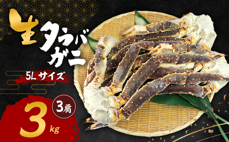 生タラバガニ 5Lサイズ 3kg (3肩) セット 詰め合わせ かに カニ 蟹 タラバガニ 冷凍 生蟹 カニ足 海の幸 魚介 魚介類 海鮮 タラバガニふるさと納税 大阪 大阪府 岸和田市