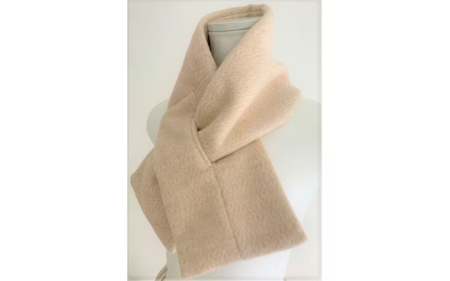 【杢ベージュ】オーガニックコットンふんわりティペット【canl0017-1】