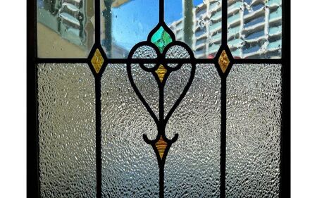 テレビドラマ美術協力店制作 「華麗なる一族」使用デザイン「ステンドグラス衝立」【tmsy0006】