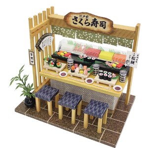 【80-02】にほんのごちそう和食キット 寿司屋 ドールハウスキット