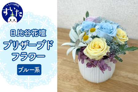 プリザーブドフラワーアレンジ「ブルー系」【大阪府吹田市】花 フラワー インテリア 装飾品 卒業 入学 出産祝い お祝い ブルー