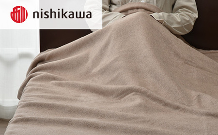 西川 カシミヤ毛布QL6653 ベージュ FQ03602015300 | 毛布 [4007]