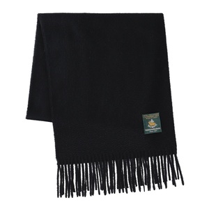 ABYTS カシミヤマフラー ブラック カシミヤ100% ウェーブマフラー ブラック｜高級素材 軽量 なめらかな