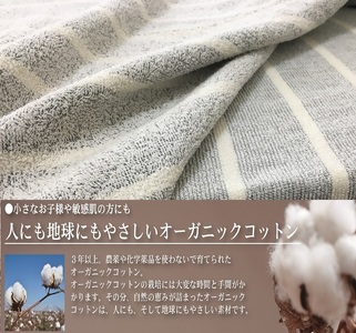 [訳あり] オーガニックコットン タオルケットとタオルシーツセット シングル グレー OH5772S＋SNS12GY [4604]