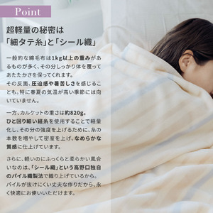 日本製軽(カル)コットンケット ふんわり軽くてあったかい [シングル／モカストライプ] VK402-4 [4646]