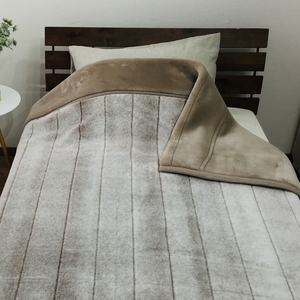 ボリューム マイヤー2枚合わせ毛布 シングル ベージュ JY-2401BE [4790]