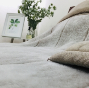 ボリューム マイヤー2枚合わせ毛布 シングル ベージュ JY-2401BE [4790]