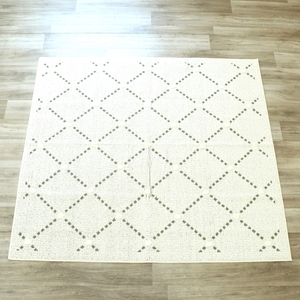 レヴァンテ [防ダニ機能ラグ] グリーン 190×190 [4894]