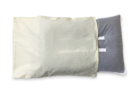 紀州備長炭 まくら 枕カバー アイボリー付き [2326]