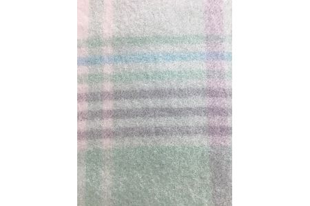 素敵なウール毛布 チェック(レディースサイズ：グリーン) [0408]