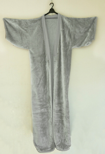 日本製 アクリルレーヨン混 夜着毛布 ベージュ グレー ※離島への配送不可
