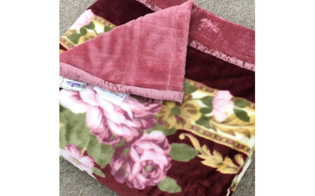 日本製 アクリル マイヤー毛布 ダブル (2枚合わせ毛布) 1枚 ピンク N-M-87622