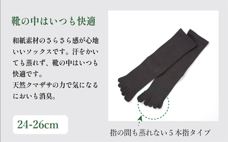 SASAWASHI メンズ5本指靴下(24~26cm)3色組