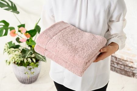 ジャストフィットバスタオル2枚組コーラル | タオル