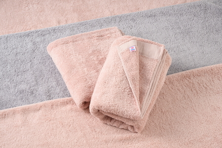 ジャストフィットバスタオル2枚組コーラル | タオル