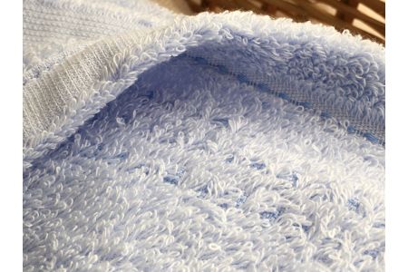 オーガニックコットン バスタオル 2枚組 ブルー 約60×120cm通常サイズ [0560]