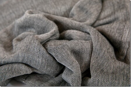 三井毛織 綿 混三重織り ガーゼケット セミダブル 160x200cm 黒色 日本製