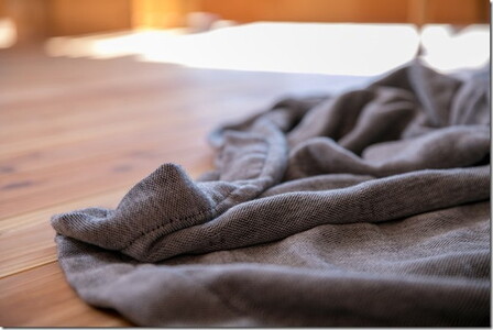 三井毛織 綿 混三重織り ガーゼケット セミダブル 160x200cm 黒色 日本製