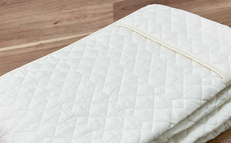 コットン大好き 丸洗いOK 肌掛けキルトケット(綿100%)シングル 生成り RK-1