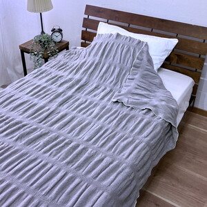 くしゅくしゅコットンケット シングル 140×200cm 1枚 N-FM-3501