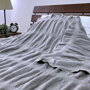 くしゅくしゅコットンケット シングル 140×200cm 1枚 N-FM-3501