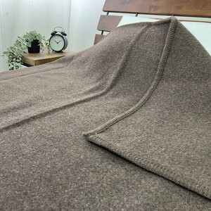 【訳アリ・掘り出し物】カシミヤ混 毛布 シングル 1枚 W-208