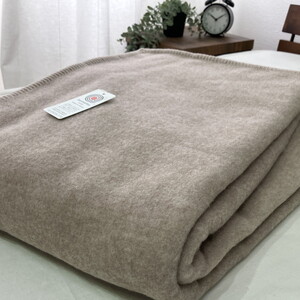 【訳アリ・掘り出し物】タスマニアラム 毛布 シングル 1枚 ベージュ W-224BE