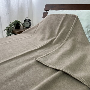 【訳アリ・掘り出し物】タスマニアラム 毛布 シングル 1枚 ベージュ W-224BE