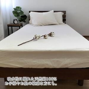 『クイーン』オーガニックコットンあったかBOXシーツ キナリ KNBX-Q
