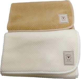 三井毛織 敷毛布パット シングル 100x205cm 凹凸 ウールマイヤー毛布 2色組 洗える 日本製