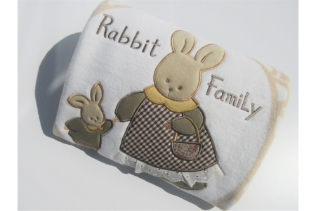 ベビー毛布 うさぎ柄アップリケ付き 85 115cm 毛布の町泉大津産 0711 大阪府泉大津市 ふるさと納税サイト ふるなび