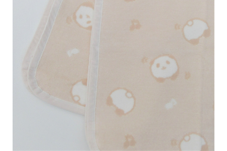 ベビー綿毛布(パンダ柄)ベージュ・85×115cm・毛布の町泉大津産 N-PANDA [0714] | ベビーブランケット ベビーブランケット