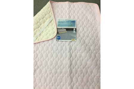 日本製 綿100% 敷きパッド 高島ちぢみ脱脂綿わた入り シングルサイズ ピンク系 [0742]