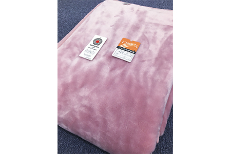 【2628-0787】日本製 ニューマイヤーこたつ中掛け 毛布 190×240cm長方形 ピンク 1枚 6188