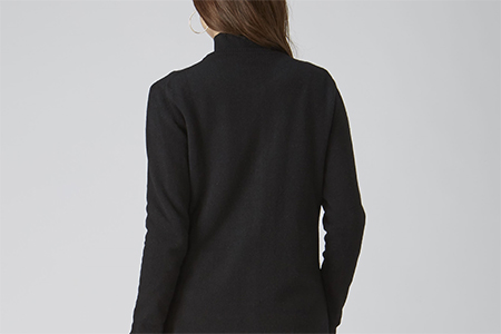 希少ベビーカシミヤ100％ 女性 カーディガン L ブラック 1枚 20402L BK [0900]