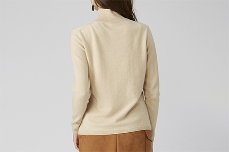 希少ベビーカシミヤ100％ 女性ハイネック セーター M ライトグレー 1枚 20401M GY [0901]