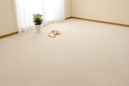 日本製 カーペット 長方形 6帖 約261×352cm アイボリー 1枚 600016360型 [3829]