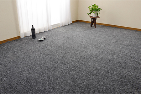 日本製 カーペット 長方形 10帖 約352×440cm ブラック 1枚 600017690型 [3837]